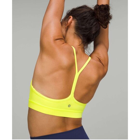 NWT Lululemon Flow Y Nulu Bra *Light Support, A–C Cups in Electric Lemon Size 6 - Picture 5 of 15